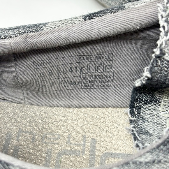 HEY DUDE Men’s Gray WALLY CAMO TWEED Washable Lightweight Chukka Shoes Size 8 - Picture 8 of 9